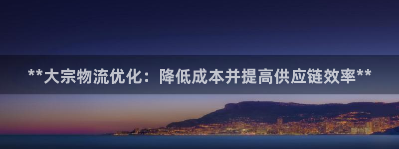 28圈怎么下载：**大宗物流优化：降