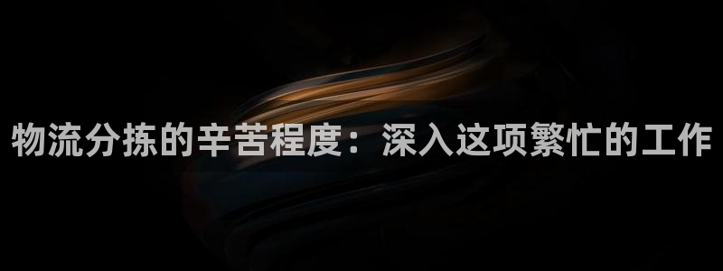 28圈加拿大能提现吗：物流分拣的辛苦
