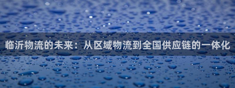 28圈选28ng官网：临沂物流的未来